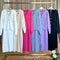Women Long Sleeve v-Neck Cardigan With Slit Skirt Set